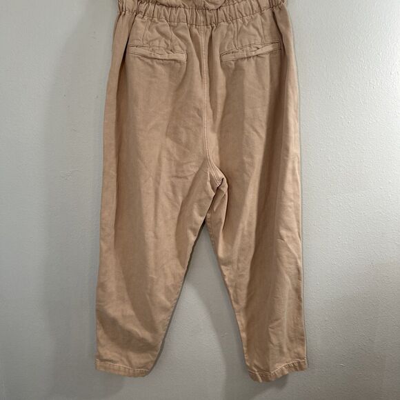 Free People Pants Women Large Margate Pleated High Rise Paperbag Relaxed Trouser - Picture 5 of 9